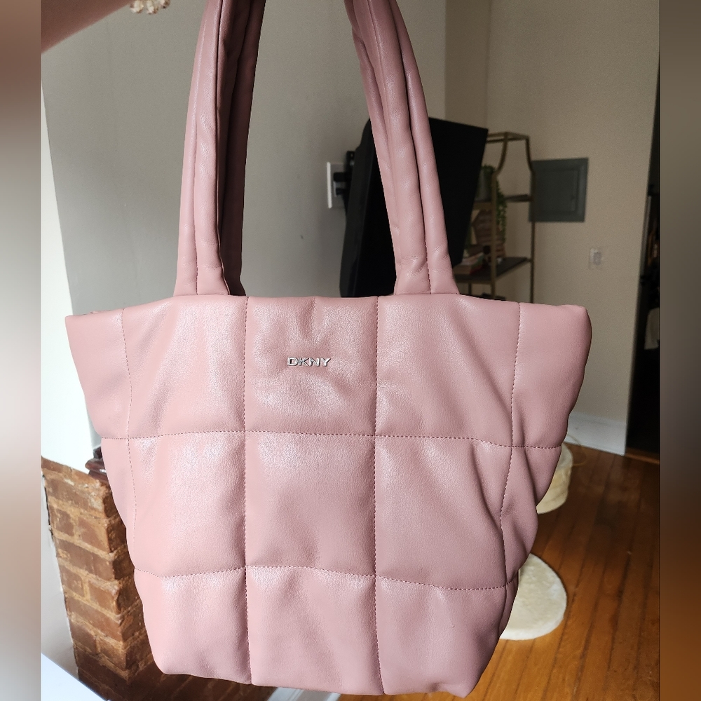 DKNY Puffy Faux Leather Quilted Tote
